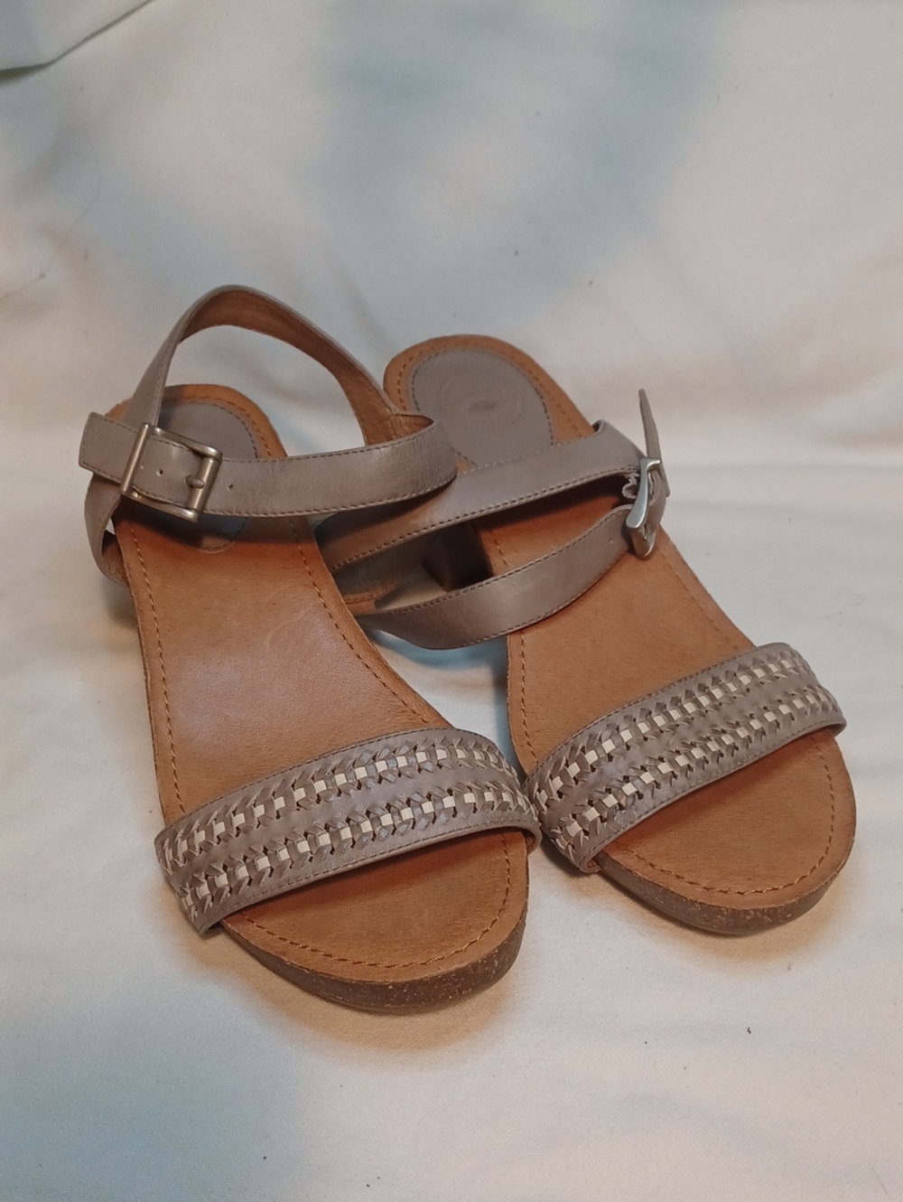 Womens Nuture Weaved Tan Sandals